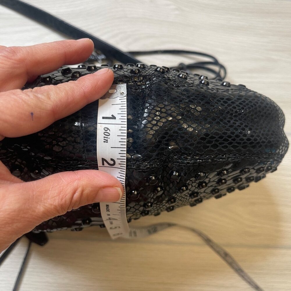 Michael Kors Rhea Crystal Black Python Leather St… - image 14